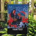 Custom Crows Football ANZAC Garden Flag Gallipoli Camouflage With Poppies