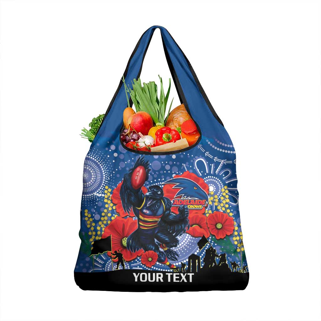 Custom Crows Football ANZAC Grocery Bag Gallipoli Camouflage With Poppies