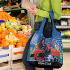 Custom Crows Football ANZAC Grocery Bag Gallipoli Camouflage With Poppies