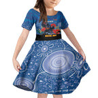 Custom Crows Football ANZAC Kid Short Sleeve Dress Gallipoli Camouflage With Poppies