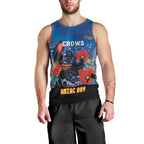 Custom Crows Football ANZAC Men Tank Top Gallipoli Camouflage With Poppies