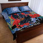 Custom Crows Football ANZAC Quilt Bed Set Gallipoli Camouflage With Poppies