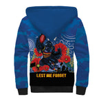 Custom Crows Football ANZAC Sherpa Hoodie Gallipoli Camouflage With Poppies