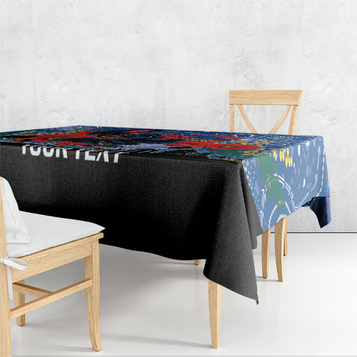 Custom Crows Football ANZAC Tablecloth Gallipoli Camouflage With Poppies