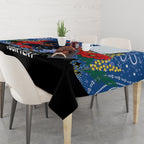 Custom Crows Football ANZAC Tablecloth Gallipoli Camouflage With Poppies