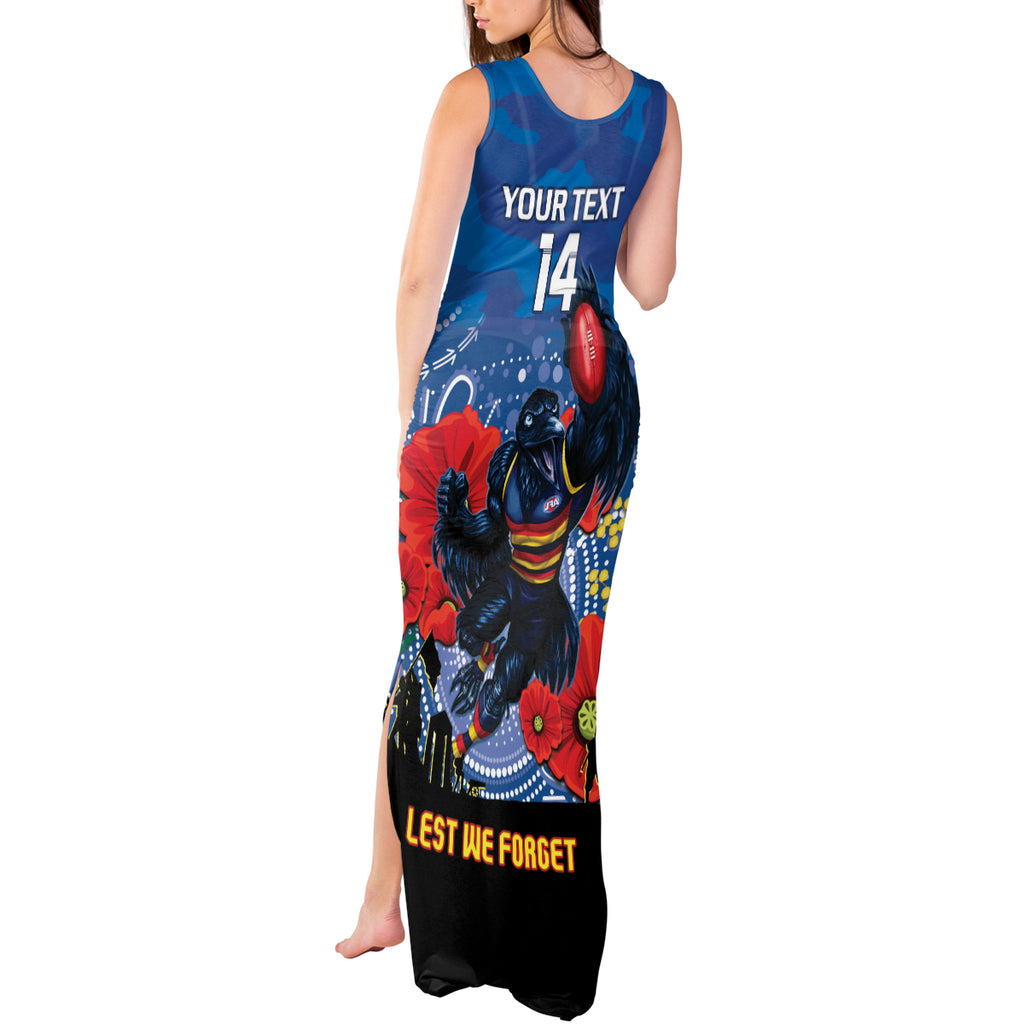Custom Crows Football ANZAC Tank Maxi Dress Gallipoli Camouflage With Poppies