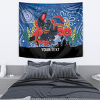 Custom Crows Football ANZAC Tapestry Gallipoli Camouflage With Poppies
