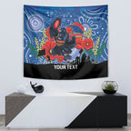 Custom Crows Football ANZAC Tapestry Gallipoli Camouflage With Poppies