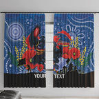 Custom Crows Football ANZAC Window Curtain Gallipoli Camouflage With Poppies