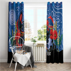 Custom Crows Football ANZAC Window Curtain Gallipoli Camouflage With Poppies