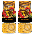 Custom Hawks Football ANZAC Car Mats Gallipoli Camouflage With Poppies