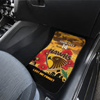 Custom Hawks Football ANZAC Car Mats Gallipoli Camouflage With Poppies