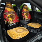 Custom Hawks Football ANZAC Car Seat Cover Gallipoli Camouflage With Poppies