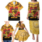 Custom Hawks Football ANZAC Family Matching Puletasi and Hawaiian Shirt Gallipoli Camouflage With Poppies