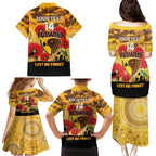 Custom Hawks Football ANZAC Family Matching Puletasi and Hawaiian Shirt Gallipoli Camouflage With Poppies