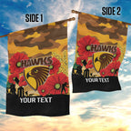 Custom Hawks Football ANZAC Garden Flag Gallipoli Camouflage With Poppies