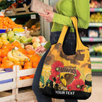 Custom Hawks Football ANZAC Grocery Bag Gallipoli Camouflage With Poppies