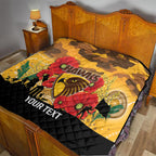 Custom Hawks Football ANZAC Quilt Gallipoli Camouflage With Poppies