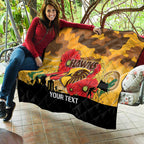 Custom Hawks Football ANZAC Quilt Gallipoli Camouflage With Poppies