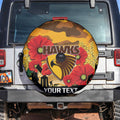 Custom Hawks Football ANZAC Spare Tire Cover Gallipoli Camouflage With Poppies
