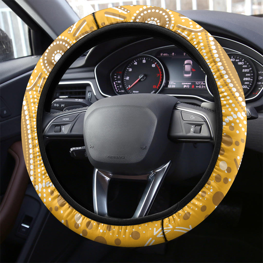 Hawks Football ANZAC Steering Wheel Cover Gallipoli Camouflage With Poppies