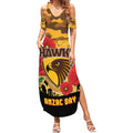 Custom Hawks Football ANZAC Summer Maxi Dress Gallipoli Camouflage With Poppies