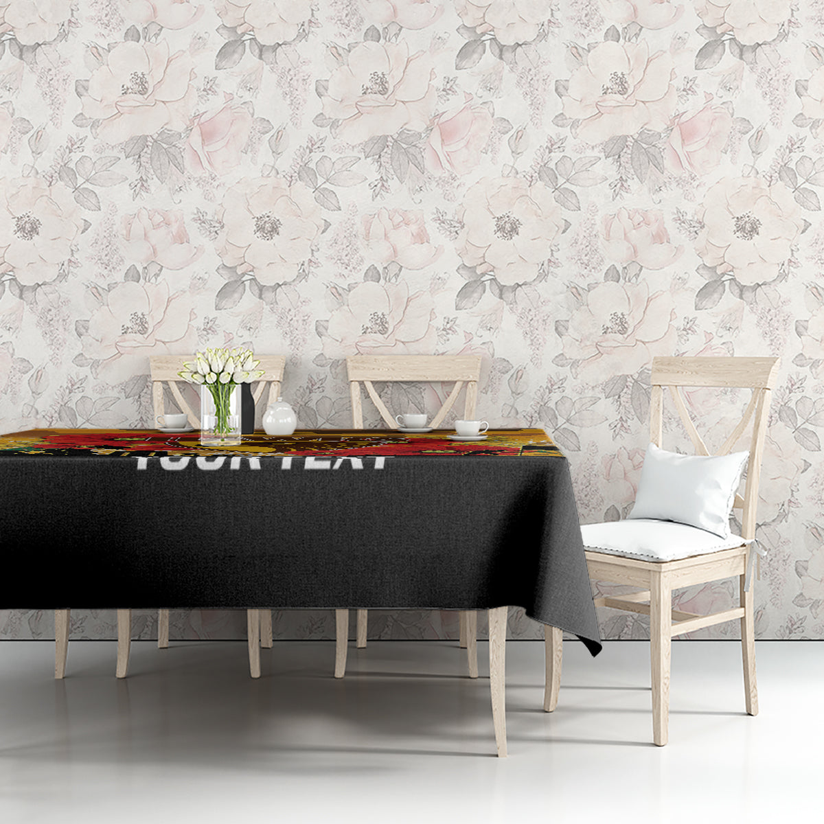 Custom Hawks Football ANZAC Tablecloth Gallipoli Camouflage With Poppies