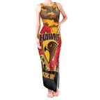 Custom Hawks Football ANZAC Tank Maxi Dress Gallipoli Camouflage With Poppies