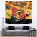 Custom Hawks Football ANZAC Tapestry Gallipoli Camouflage With Poppies