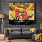 Custom Hawks Football ANZAC Tapestry Gallipoli Camouflage With Poppies