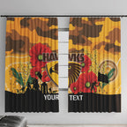 Custom Hawks Football ANZAC Window Curtain Gallipoli Camouflage With Poppies