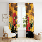 Custom Hawks Football ANZAC Window Curtain Gallipoli Camouflage With Poppies