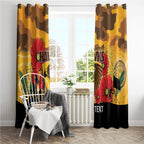Custom Hawks Football ANZAC Window Curtain Gallipoli Camouflage With Poppies