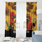 Custom Hawks Football ANZAC Window Curtain Gallipoli Camouflage With Poppies