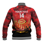Custom Suns Football ANZAC Baseball Jacket Gallipoli Camouflage With Poppies
