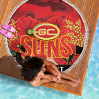 Custom Suns Football ANZAC Beach Blanket Gallipoli Camouflage With Poppies