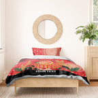 Custom Suns Football ANZAC Bedding Set Gallipoli Camouflage With Poppies