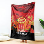 Custom Suns Football ANZAC Blanket Gallipoli Camouflage With Poppies