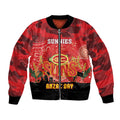 Custom Suns Football ANZAC Bomber Jacket Gallipoli Camouflage With Poppies