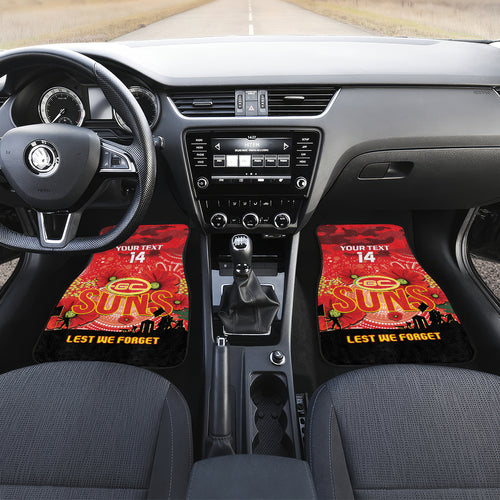 Custom Suns Football ANZAC Car Mats Gallipoli Camouflage With Poppies