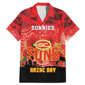 Custom Suns Football ANZAC Family Matching Mermaid Dress and Hawaiian Shirt Gallipoli Camouflage With Poppies