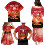 Custom Suns Football ANZAC Family Matching Puletasi and Hawaiian Shirt Gallipoli Camouflage With Poppies