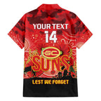 Custom Suns Football ANZAC Family Matching Puletasi and Hawaiian Shirt Gallipoli Camouflage With Poppies