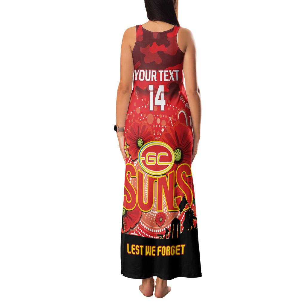 Custom Suns Football ANZAC Family Matching Tank Maxi Dress and Hawaiian Shirt Gallipoli Camouflage With Poppies