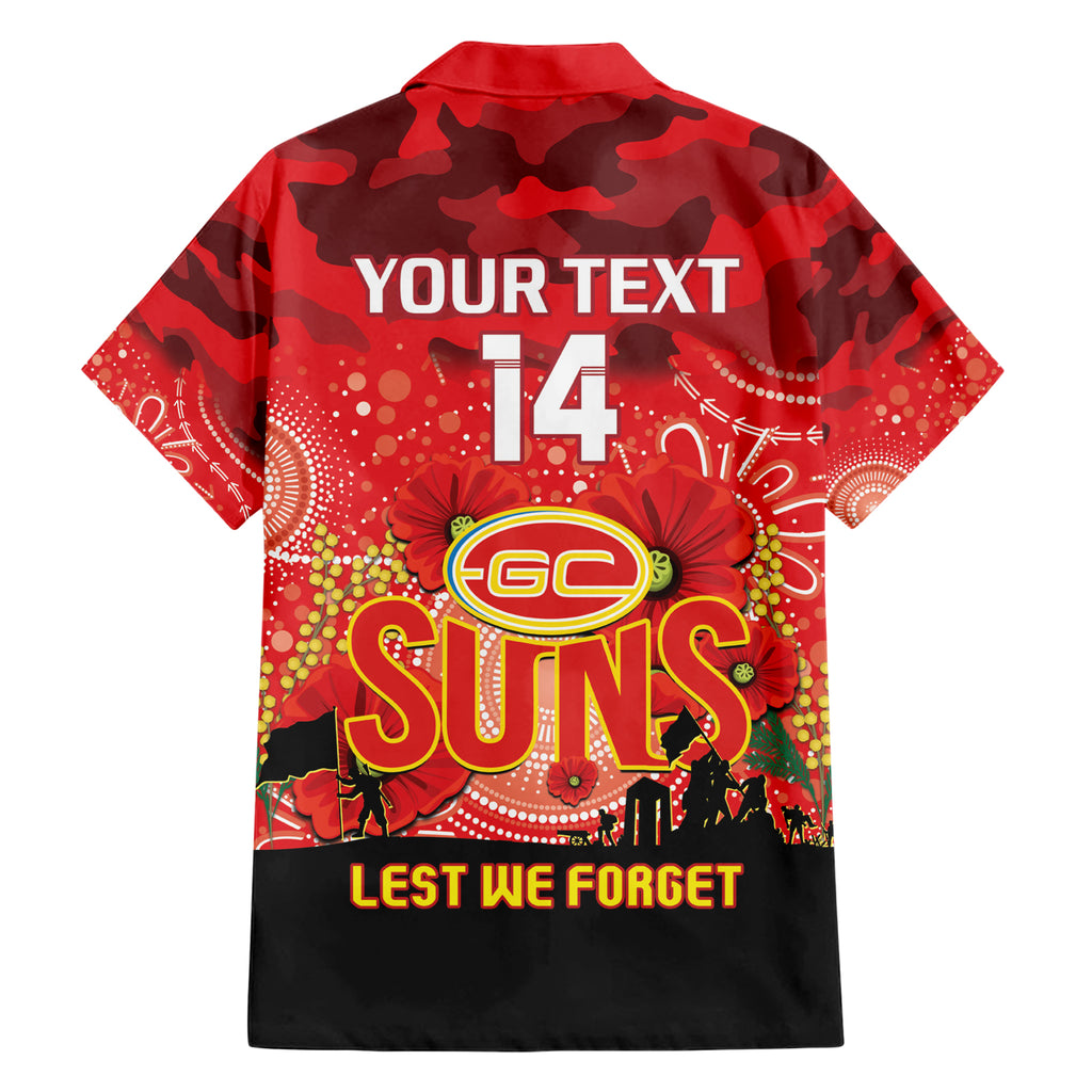 Custom Suns Football ANZAC Hawaiian Shirt Gallipoli Camouflage With Poppies