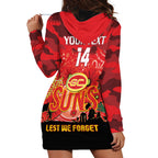 Custom Suns Football ANZAC Hoodie Dress Gallipoli Camouflage With Poppies