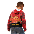Custom Suns Football ANZAC Kid Hoodie Gallipoli Camouflage With Poppies