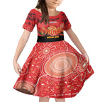 Custom Suns Football ANZAC Kid Short Sleeve Dress Gallipoli Camouflage With Poppies