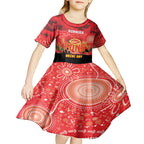 Custom Suns Football ANZAC Kid Short Sleeve Dress Gallipoli Camouflage With Poppies