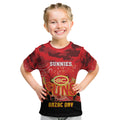 Custom Suns Football ANZAC Kid T Shirt Gallipoli Camouflage With Poppies